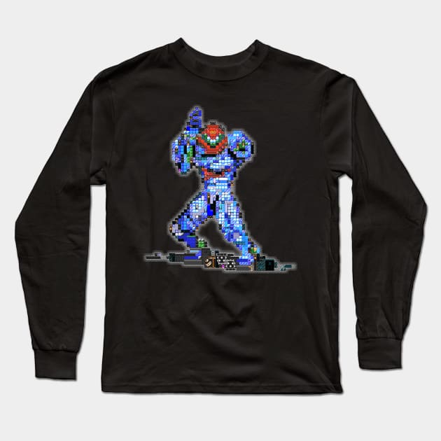 Metroid Dread Pixel Art Long Sleeve T-Shirt by MononcGeek